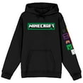 thumbnail image 1 of Minecraft Pixel Art and Logo Adult Black Graphic Adult Hoodie-3XL, 1 of 5