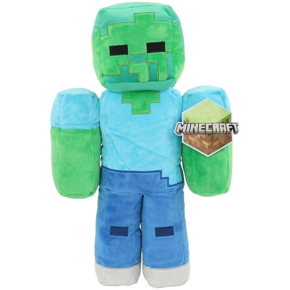 Minecraft Plush Mob Zombie Pillow Buddy, 20" Stuffed Toy