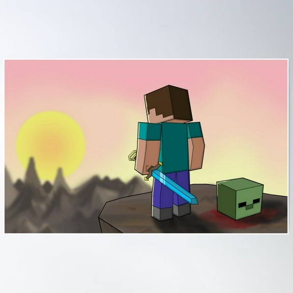 Minecraft Poster Wall Art, Modern Wall Decor For Living Room Bedroom, 12x18 UNFRAMED