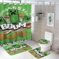 thumbnail image 1 of Minecraft Power 4 Pcs Shower Curtain Sets Non-Slip Rugs Bath Mat Toilet Cover U Shaped Mat for Bathroom Decor Bathroom Set 72" X 72", 1 of 8