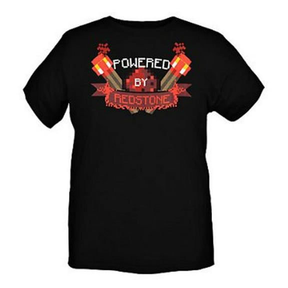 Minecraft - Powered By Redstone Youth T-Shirt - Youth Small