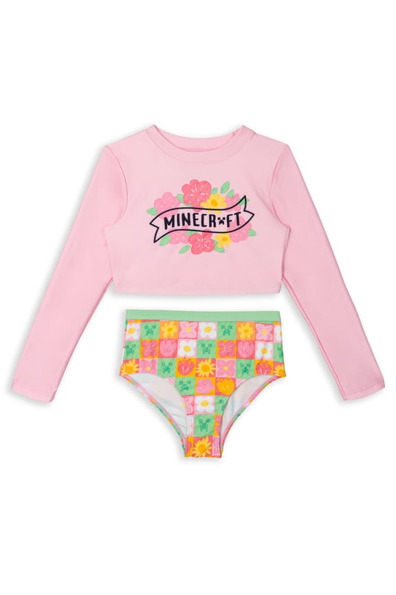 Rash Guard and Bikini Bottom UPF 50+ Swim Set Little Kid to Big Kid