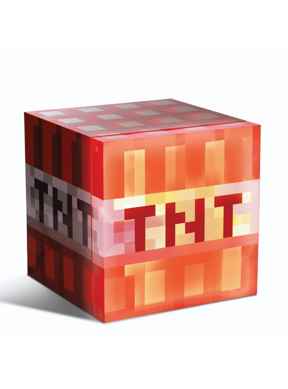 Minecraft Red TNT x9 Can Mini Fridge 6.7L x1 Door Ambient LED Lighting 10.4 in H 10 in W 10 in D
