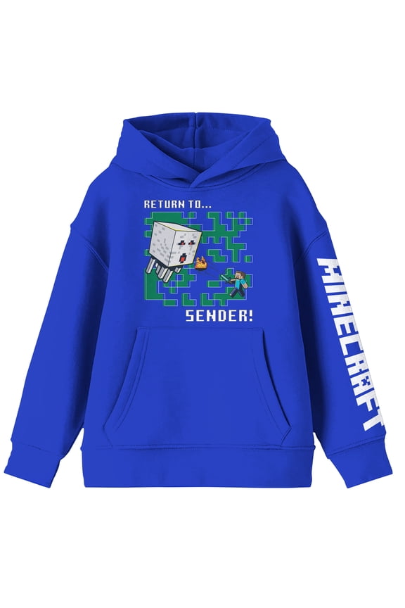 Minecraft Return To Sender Men's Royal Blue Sweatshirt-Medium