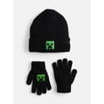 thumbnail image 1 of Minecraft Boys Ribbed Knit Beanie and Gloves Set, 2 Piece, One Size, 1 of 4