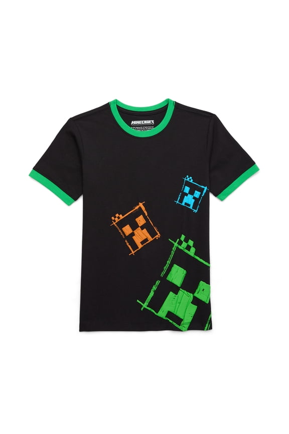 Boys Ringer Tee with Short Sleeves, Size XS-XXL