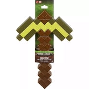 Minecraft Role-Play Battle Toy Accessory Collection with Pixelated Design, Gold Pickaxe by Mattel