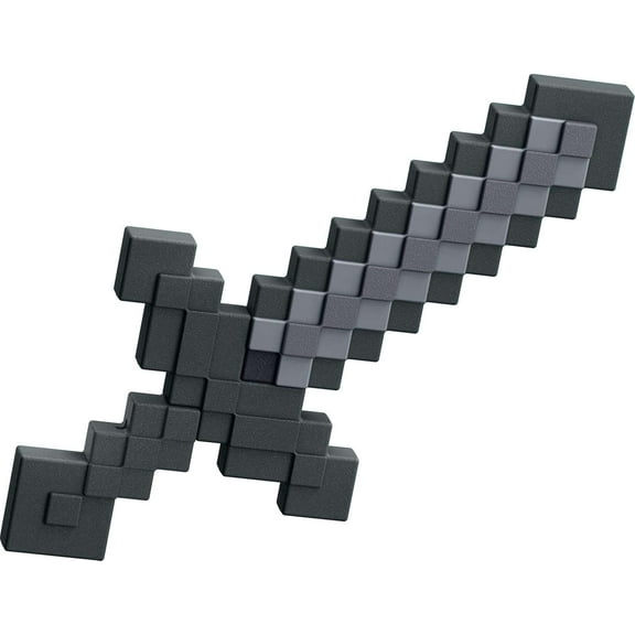 Minecraft Role-Play Battle Toy Accessory Collection with Pixelated Design, Stone Sword By Mattel