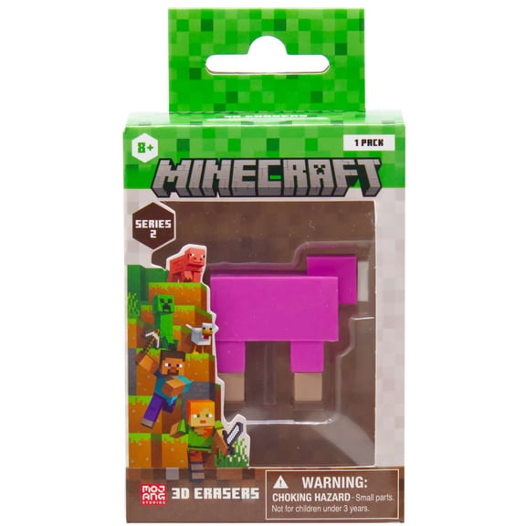 Minecraft Series 2 Pink Sheep 3D Eraser