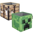 thumbnail image 1 of Minecraft: Fabric Storage Boxes: 2pc - Creeper & Crafting Table - 10" Collapsible Cubes, Toy-Games-Clothes Organization, Game Themed Designs, Licensed, 1 of 11