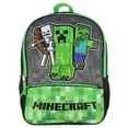 thumbnail image 1 of Minecraft Shimmer Pixel Characters 16" Backpack, 1 of 6