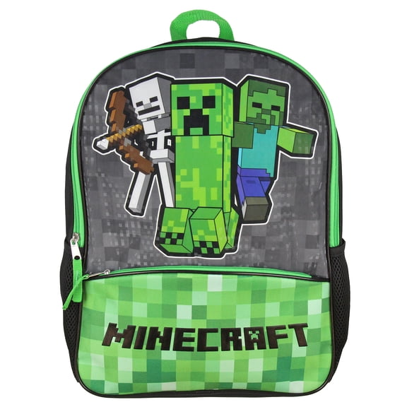 Minecraft Shimmer Pixel Characters 16" Backpack