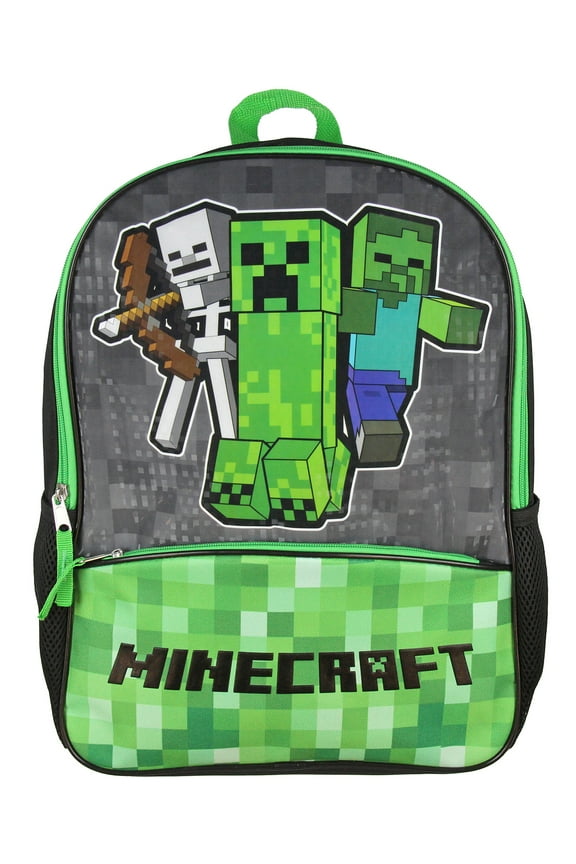 Minecraft Shimmer Pixel Characters 16" Backpack
