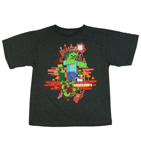 Minecraft Shirt Boy's Nitwit Villager Zombie Duck Short Sleeve Tee