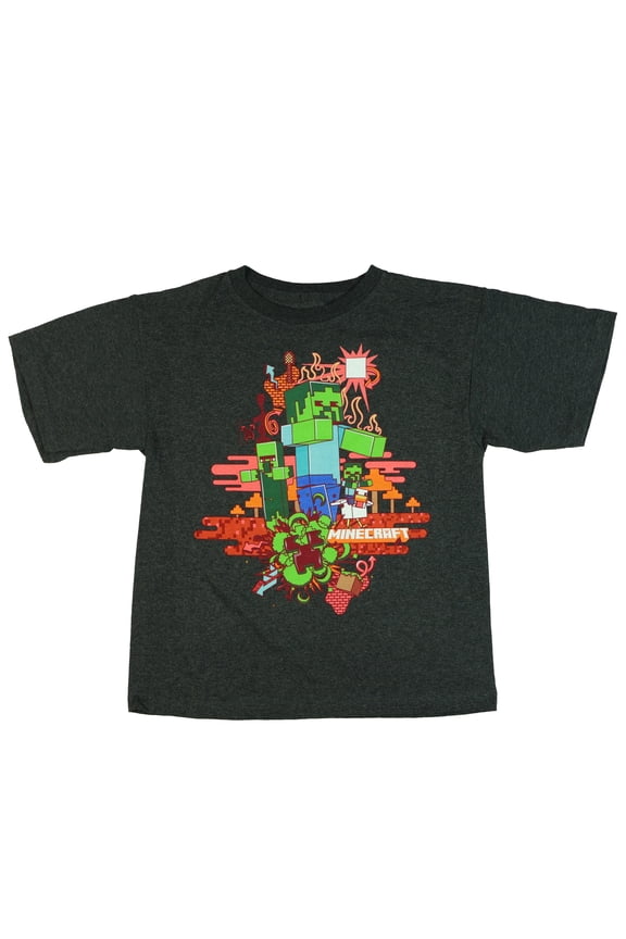 Minecraft Shirt Boy's Nitwit Villager Zombie Duck Short Sleeve Tee