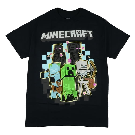 Minecraft Shirt Men's Creeper Zombie Enderman Skeleton Short Sleeve Tee