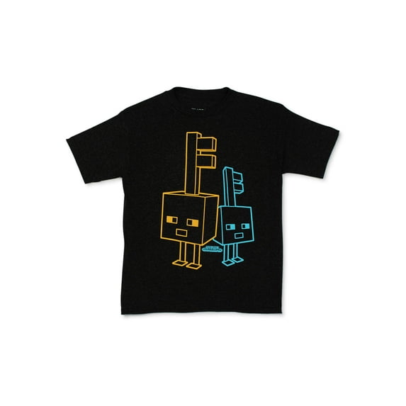 Minecraft Short Sleeve Graphic Raglan Crew Neck Regular T-Shirt (Big Boys or Little Boys) 1 Pack
