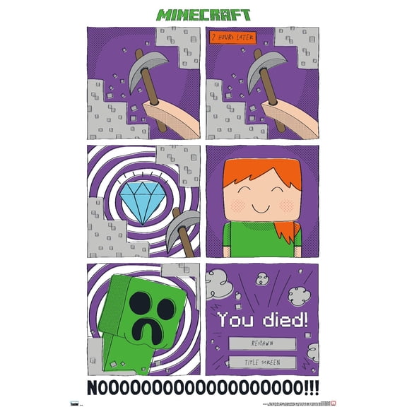 Minecraft - Simple Comic Alex Creeper Wall Poster, 22.375" x 34"