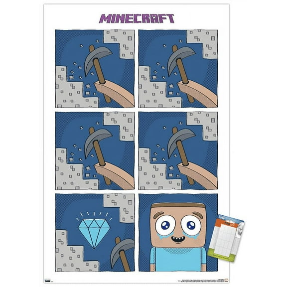 Minecraft - Simple Comic Steve Cry Wall Poster, 22.375" x 34"