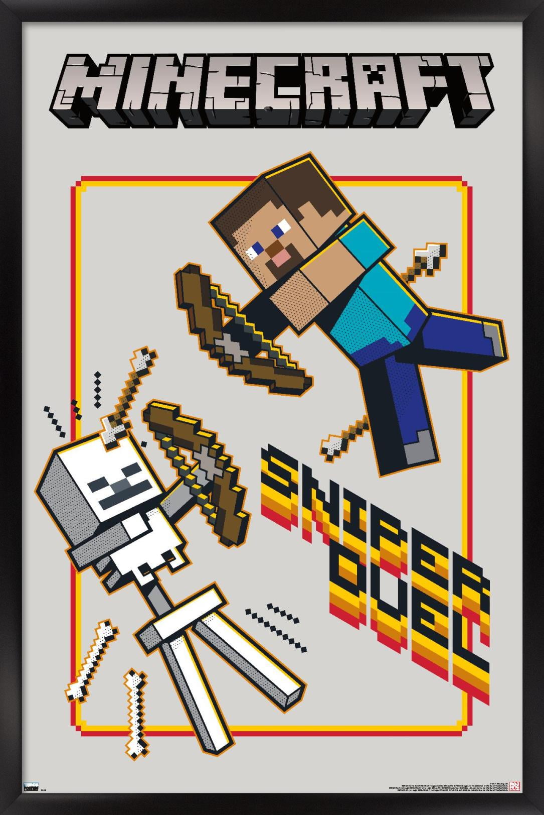 Minecraft - Sniper Duel Wall Poster, 22.375" x 34", Framed
