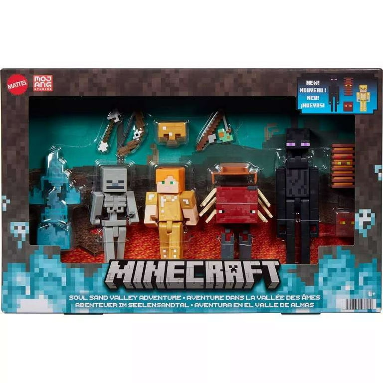 Minecraft フィギュアセット 多色 Minecraft Soul Sand Valley Adventure Action Figure Set - Walmart.com