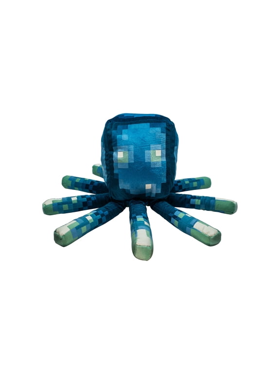 Minecraft Kids Squid Bedding Plush Cuddle and Decorative Glow In The Dark Pillow Buddy, 100% Polyester, Blue, Mojang