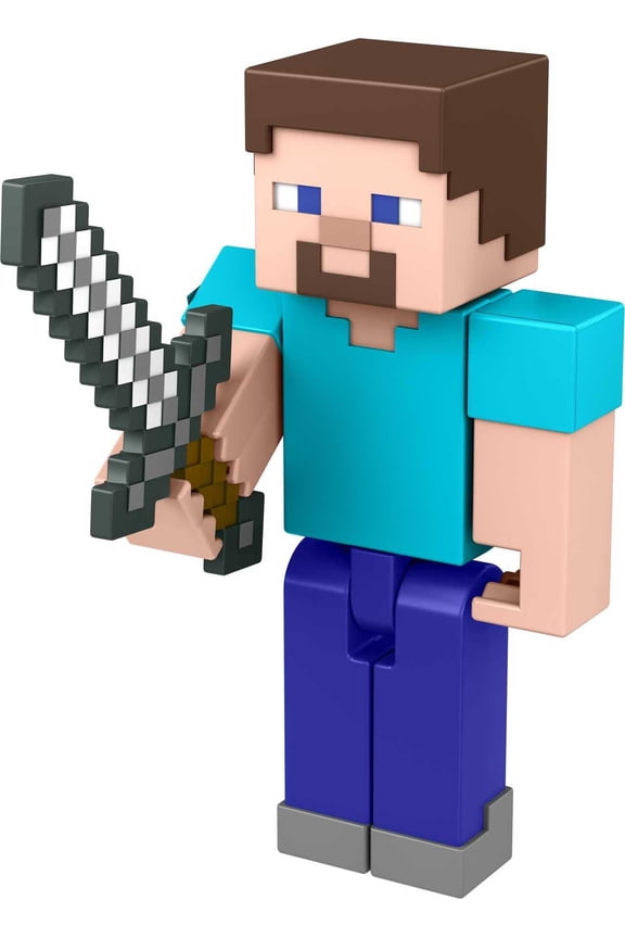 Steve Action Figure, 3.25-in, with 1 Build-a-Portal Piece & 1 Accessory