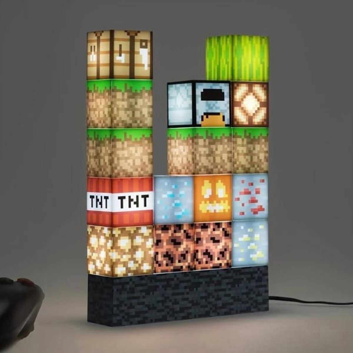Minecraft Stitching Lamp Night Light – USB-Powered Building Block Decor ...