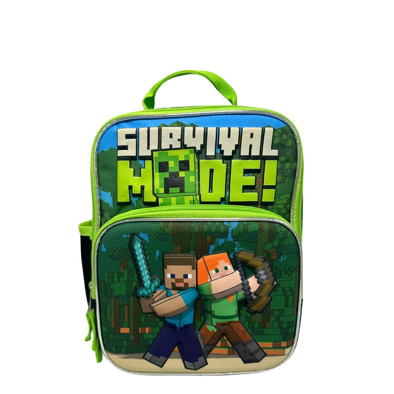 Minecraft Survival Mode Child's Reusable Polyester Lunch Kit