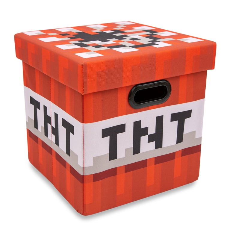 Minecraft, Storage Cube, 13 Inches, TNT Block Fabric Organizer