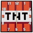 thumbnail image 1 of Minecraft TNT Block Square Wall Clock, 1 of 2