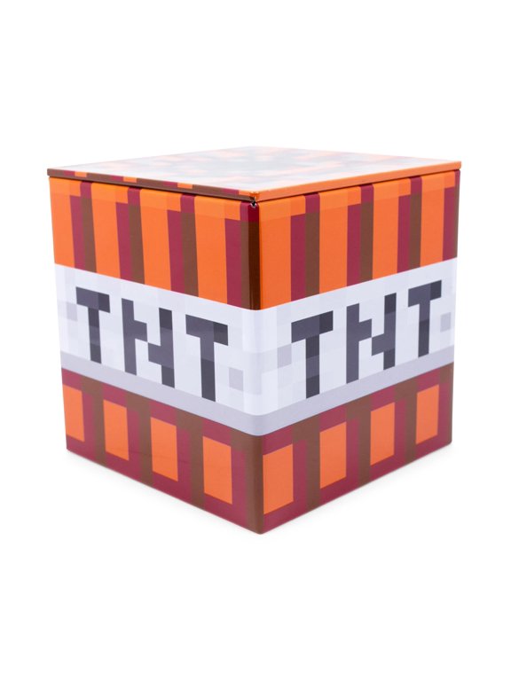 TNT Tin Storage Box Cube Organizer with Lid | 4 Inches