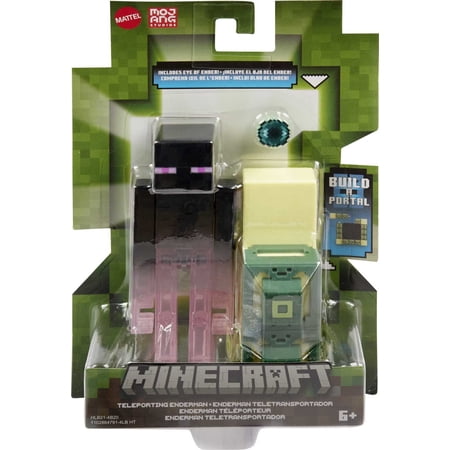 Minecraft Teleporting Enderman Action Figure & Accessory with Portal Piece, 3.25-in Scale Toy