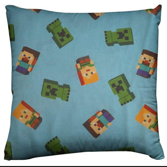 Minecraft Themed Decorative Throw Pillow/Sham Cushion Cover Minecraft Alex Steve  Creepers