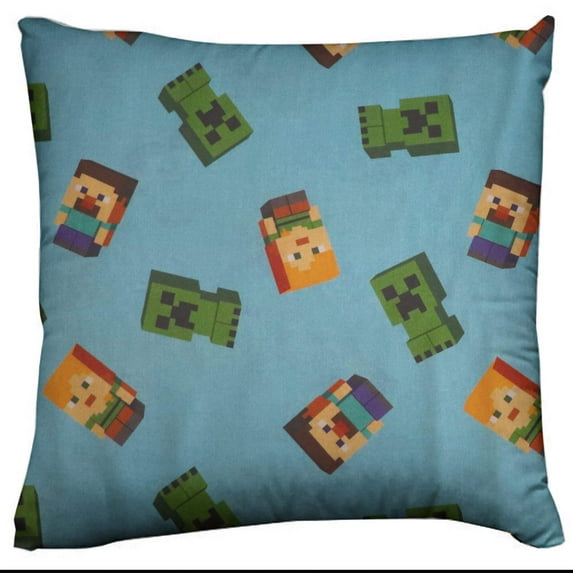 Minecraft Themed Decorative Throw Pillow/Sham Cushion Cover Minecraft Alex Steve Creepers