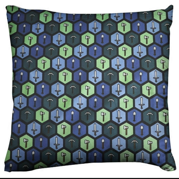 Minecraft Themed Decorative Throw Pillow/Sham Cushion Cover Minecraft Tools Inventory