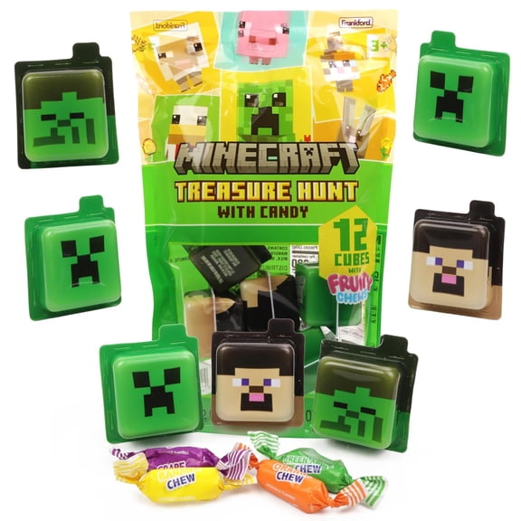 Minecraft Themed Easter Egg Cubes, Pre-Filled with Candy, 12 Total