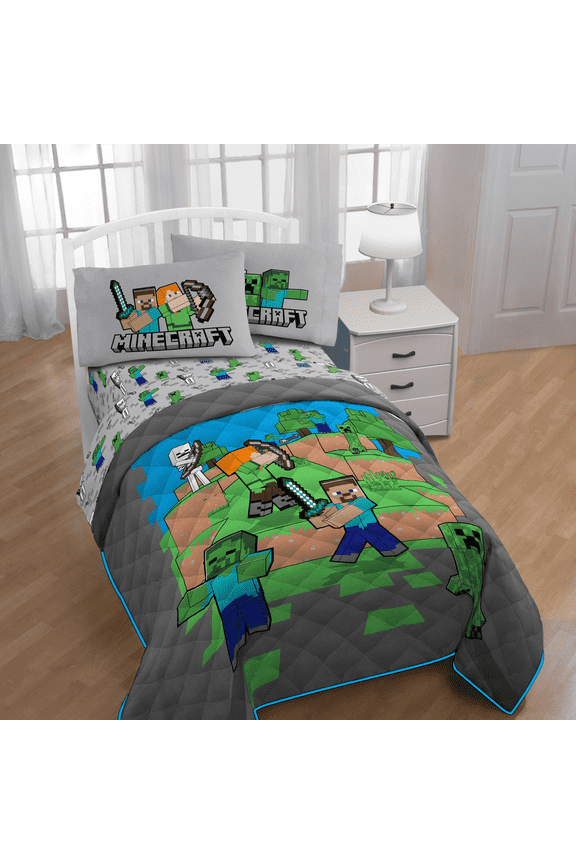 Time to Fight 4 Piece Twin Size Kids Quilt Set