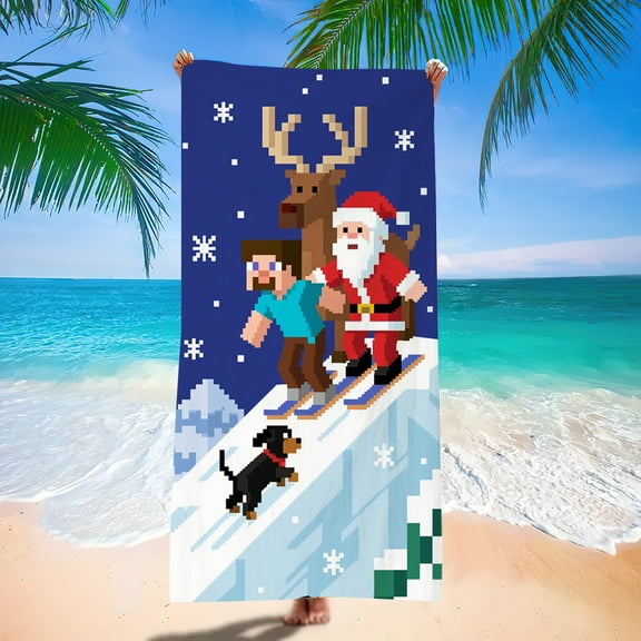 Minecraft Towel for Teens 28 x 55 Inch, Gaming Style for Everyday Use