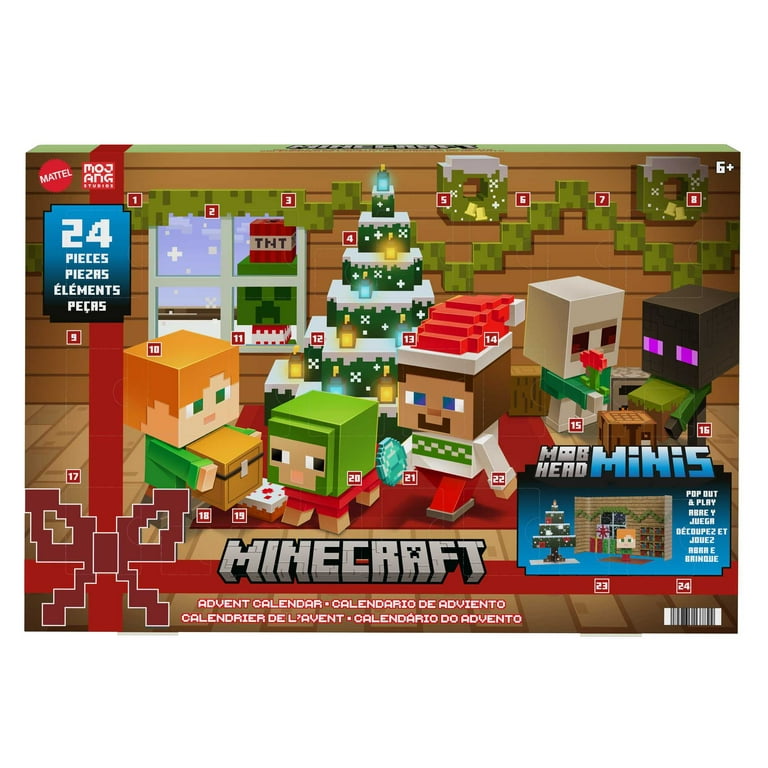 Minecraft Toys Mob Head Minis Advent Calendar Gift for Kids