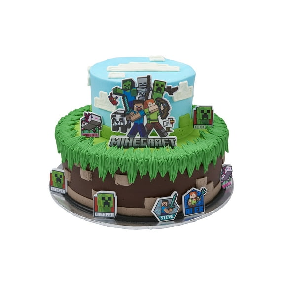 Minecraft Two Tier Cake