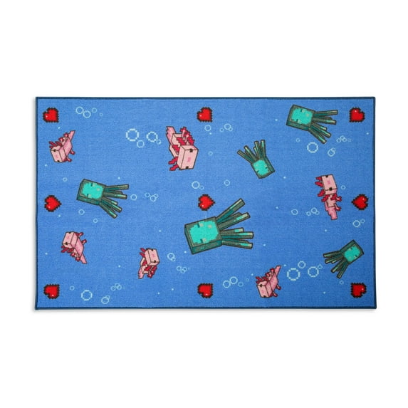 Minecraft Underwater Printed Area Rug | 60 x 39 Inches