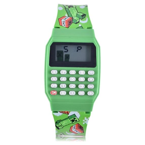 Minecraft Unisex Child Watch with Plastic Strap Color Green (MIN4177WM)