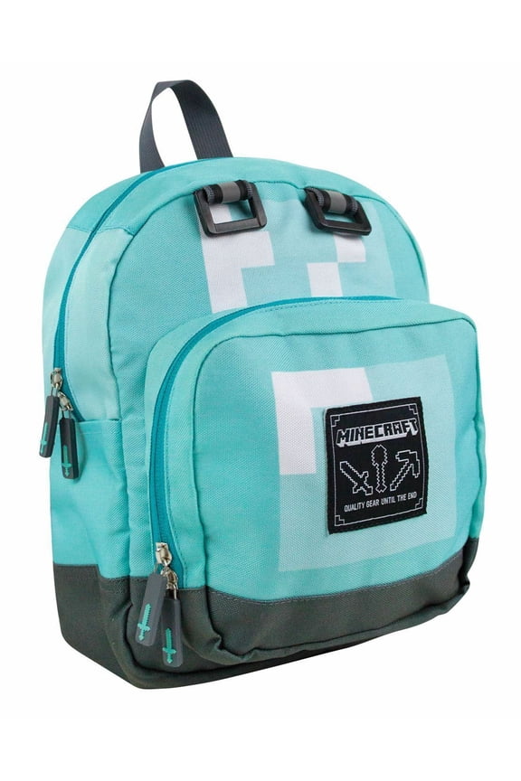Diamond Pixel Print Unisex Kids Blue Mini Backpack | One Size | Made by Vanilla Underground