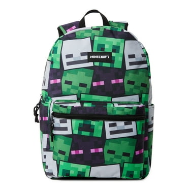 Minecraft Unisex Printed Backpack Green Multi-Color