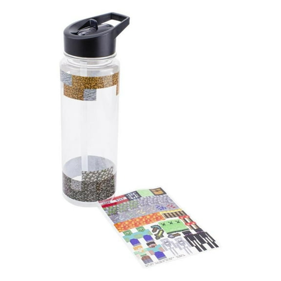 Minecraft Water Bottle with Sticker Set