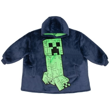 Minecraft Wayy Big Hoodie for Kids Oversized Pullover Blanket Hoodie Wearable Sweater Blanket (One Size)