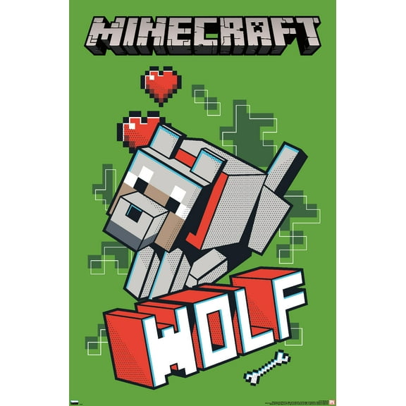 Minecraft - Wolf Wall Poster, 22.375" x 34"