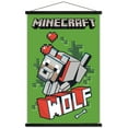 thumbnail image 1 of Minecraft - Wolf Wall Poster with Wooden Magnetic Frame, 22.375" x 34", 1 of 3
