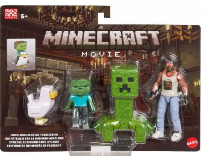 Minecraft Woodland Mansion 4-Pack – Creeper, Garrett, Zombie